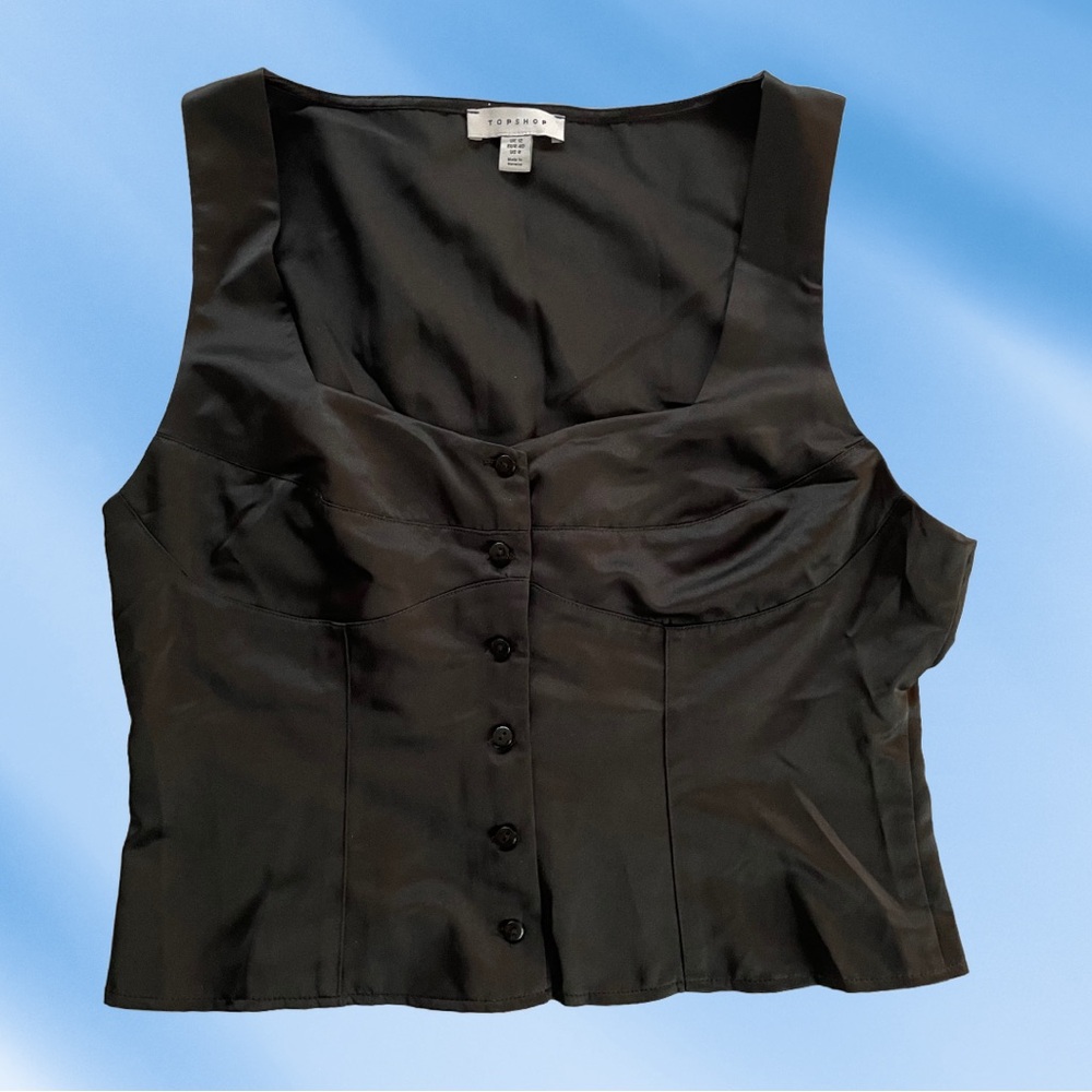 Black Cropped Vest